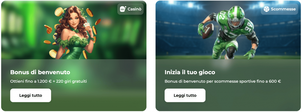 Bonus di Benvenuto imperdibile Verde Casino